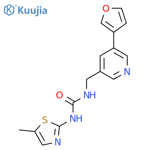 1-{[5-(furan-3-yl)pyridin-3-yl]methyl}-3-(5-methyl-1,3-thiazol-2-yl)urea structure