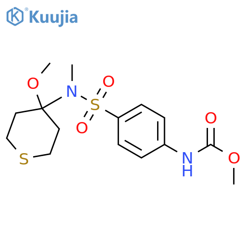 methyl N-(4-{[(4-methoxythian-4-yl)methyl]sulfamoyl}phenyl)carbamate structure