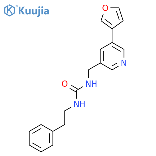 3-{5-(furan-3-yl)pyridin-3-ylmethyl}-1-(2-phenylethyl)urea structure