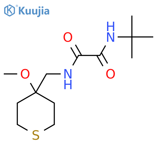 N-tert-butyl-N'-[(4-methoxythian-4-yl)methyl]ethanediamide structure