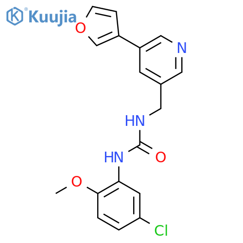 3-(5-chloro-2-methoxyphenyl)-1-{5-(furan-3-yl)pyridin-3-ylmethyl}urea structure