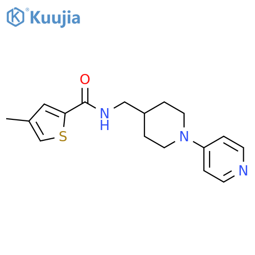 4-methyl-N-{[1-(pyridin-4-yl)piperidin-4-yl]methyl}thiophene-2-carboxamide structure