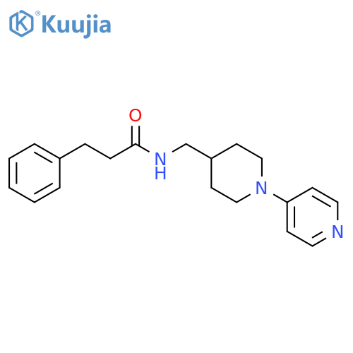 3-phenyl-N-{[1-(pyridin-4-yl)piperidin-4-yl]methyl}propanamide structure