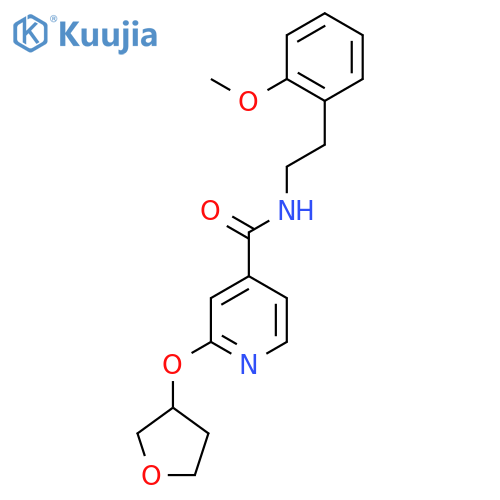 N-(2-methoxyphenethyl)-2-((tetrahydrofuran-3-yl)oxy)isonicotinamide structure