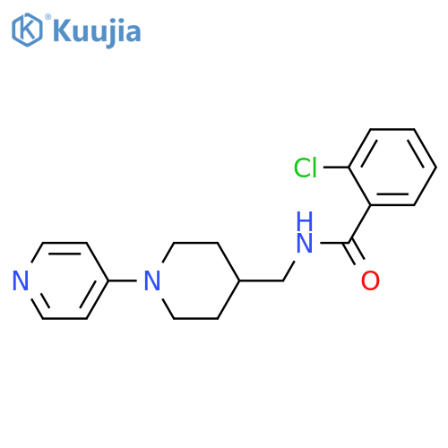 2-chloro-N-{[1-(pyridin-4-yl)piperidin-4-yl]methyl}benzamide structure