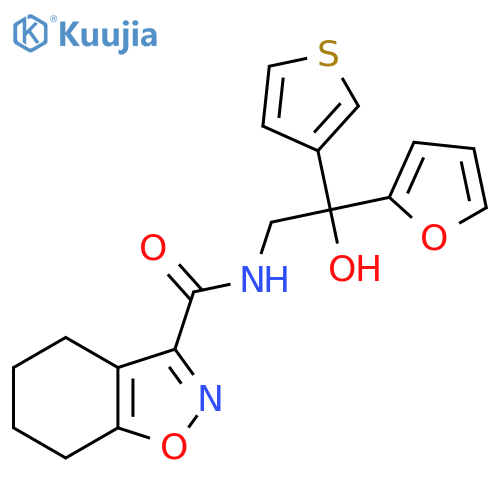 N-2-(furan-2-yl)-2-hydroxy-2-(thiophen-3-yl)ethyl-4,5,6,7-tetrahydro-1,2-benzoxazole-3-carboxamide structure