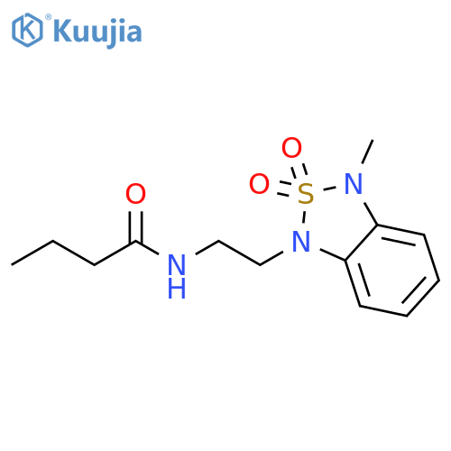 N-2-(3-methyl-2,2-dioxo-1,3-dihydro-2lambda6,1,3-benzothiadiazol-1-yl)ethylbutanamide structure