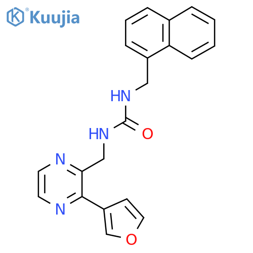 3-{3-(furan-3-yl)pyrazin-2-ylmethyl}-1-(naphthalen-1-yl)methylurea structure