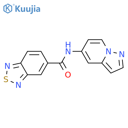 N-{pyrazolo[1,5-a]pyridin-5-yl}-2,1,3-benzothiadiazole-5-carboxamide structure