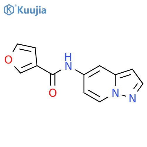 N-{pyrazolo[1,5-a]pyridin-5-yl}furan-3-carboxamide structure