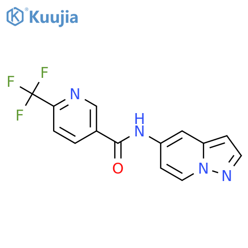 N-{pyrazolo[1,5-a]pyridin-5-yl}-6-(trifluoromethyl)pyridine-3-carboxamide structure