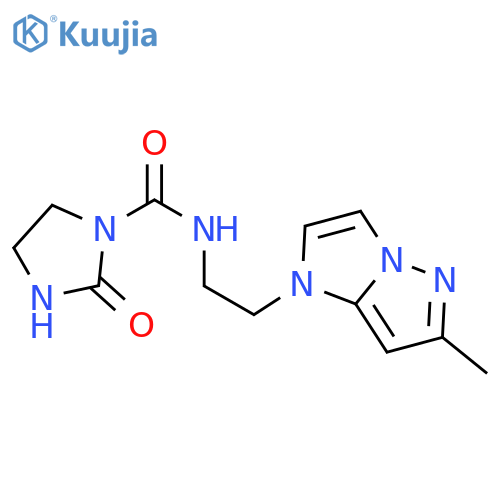 N-(2-{6-methyl-1H-pyrazolo[1,5-a]imidazol-1-yl}ethyl)-2-oxoimidazolidine-1-carboxamide structure