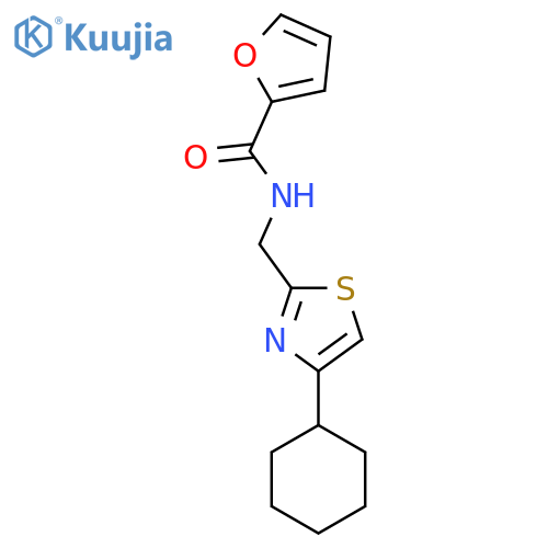 N-(4-cyclohexyl-1,3-thiazol-2-yl)methylfuran-2-carboxamide structure