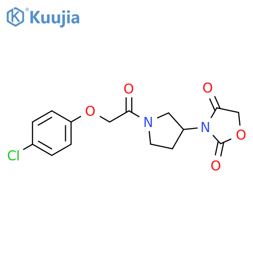 3-[1-[2-(4-chlorophenoxy)acetyl]pyrrolidin-3-yl]-1,3-oxazolidine-2,4-dione structure