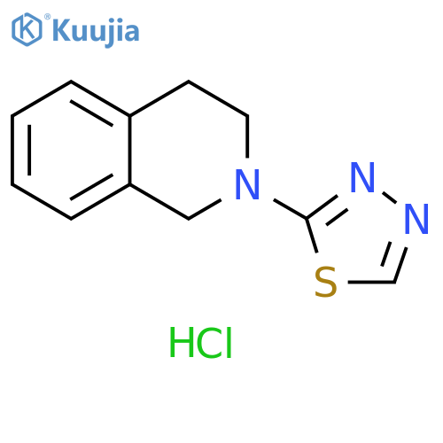 2-(1,3,4-thiadiazol-2-yl)-1,2,3,4-tetrahydroisoquinoline hydrochloride structure
