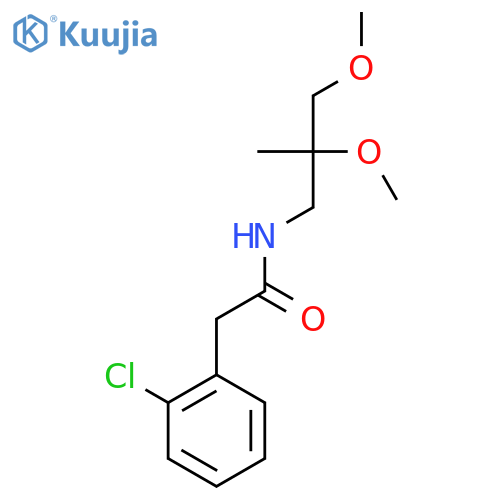 2-(2-chlorophenyl)-N-(2,3-dimethoxy-2-methylpropyl)acetamide structure