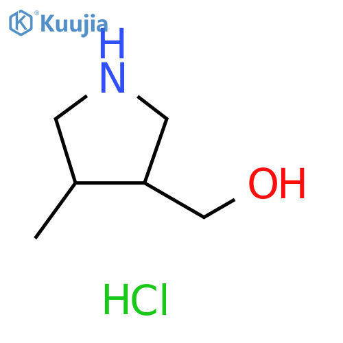 (4-methylpyrrolidin-3-yl)methanol hydrochloride structure