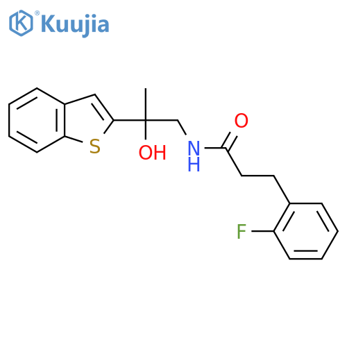 N-[2-(1-benzothiophen-2-yl)-2-hydroxypropyl]-3-(2-fluorophenyl)propanamide structure