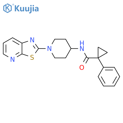 1-phenyl-N-(1-{1,3thiazolo5,4-bpyridin-2-yl}piperidin-4-yl)cyclopropane-1-carboxamide structure