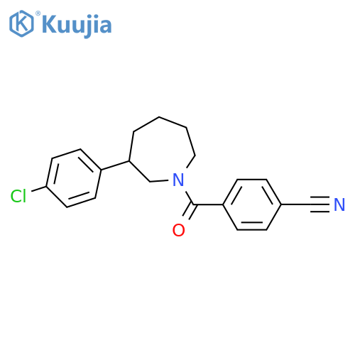 4-[3-(4-chlorophenyl)azepane-1-carbonyl]benzonitrile structure
