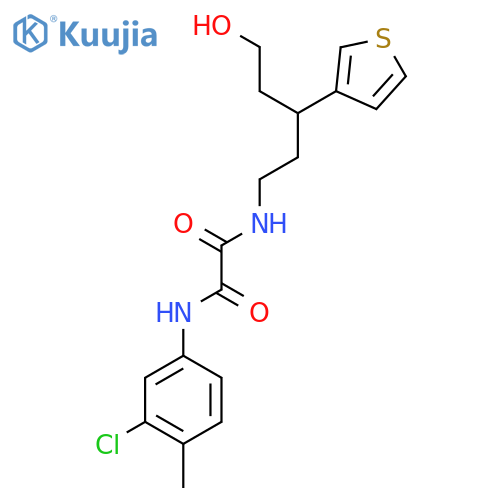 N'-(3-chloro-4-methylphenyl)-N-[5-hydroxy-3-(thiophen-3-yl)pentyl]ethanediamide structure
