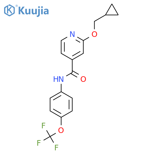 2-(cyclopropylmethoxy)-N-(4-(trifluoromethoxy)phenyl)isonicotinamide structure