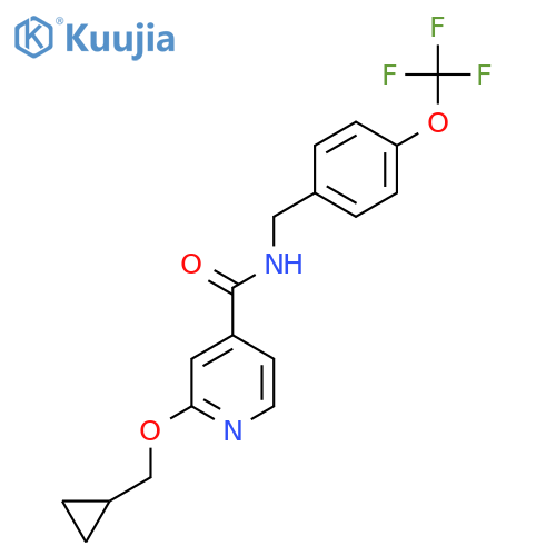 2-(cyclopropylmethoxy)-N-(4-(trifluoromethoxy)benzyl)isonicotinamide structure