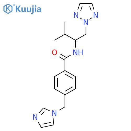 4-(1H-imidazol-1-yl)methyl-N-3-methyl-1-(2H-1,2,3-triazol-2-yl)butan-2-ylbenzamide structure