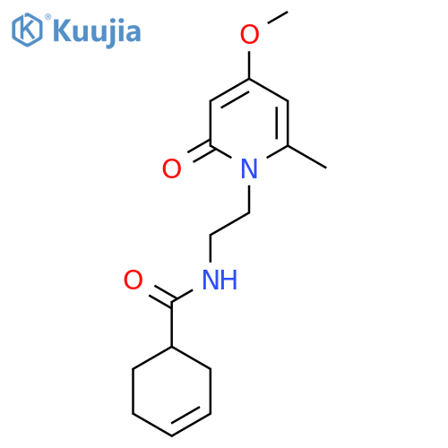 N-[2-(4-methoxy-6-methyl-2-oxo-1,2-dihydropyridin-1-yl)ethyl]cyclohex-3-ene-1-carboxamide structure