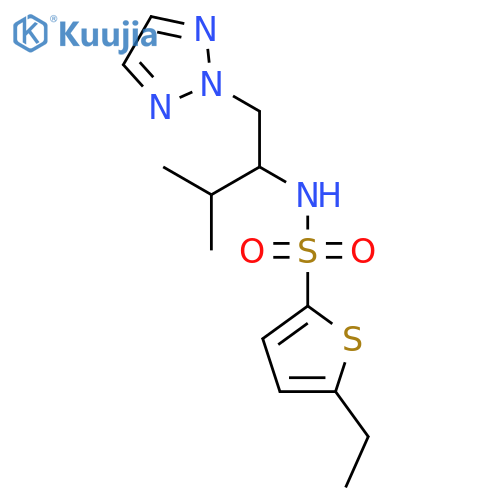 5-ethyl-N-3-methyl-1-(2H-1,2,3-triazol-2-yl)butan-2-ylthiophene-2-sulfonamide structure