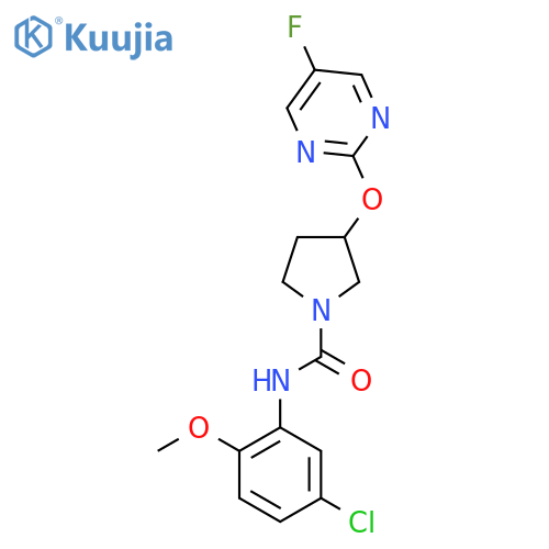 N-(5-chloro-2-methoxyphenyl)-3-((5-fluoropyrimidin-2-yl)oxy)pyrrolidine-1-carboxamide structure