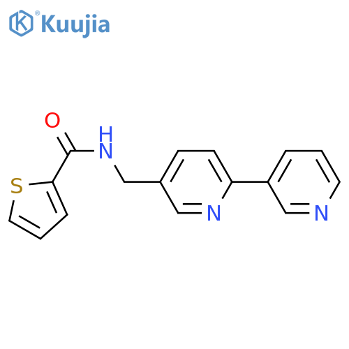 N-({[2,3'-bipyridine]-5-yl}methyl)thiophene-2-carboxamide structure