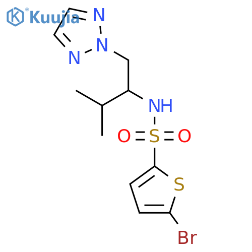 5-bromo-N-3-methyl-1-(2H-1,2,3-triazol-2-yl)butan-2-ylthiophene-2-sulfonamide structure