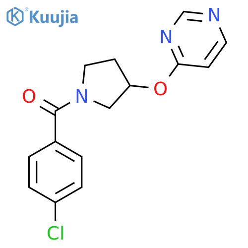 (4-Chlorophenyl)(3-(pyrimidin-4-yloxy)pyrrolidin-1-yl)methanone structure