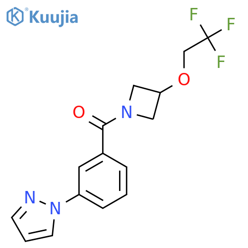 1-{3-3-(2,2,2-trifluoroethoxy)azetidine-1-carbonylphenyl}-1H-pyrazole structure
