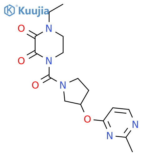 1-Ethyl-4-{3-[(2-methylpyrimidin-4-yl)oxy]pyrrolidine-1-carbonyl}piperazine-2,3-dione structure