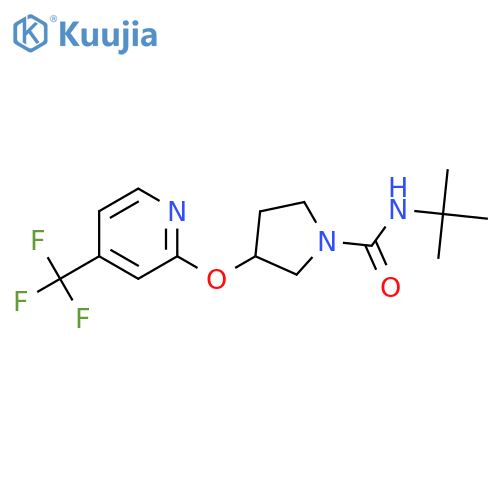 N-tert-butyl-3-[4-(trifluoromethyl)pyridin-2-yl]oxypyrrolidine-1-carboxamide structure