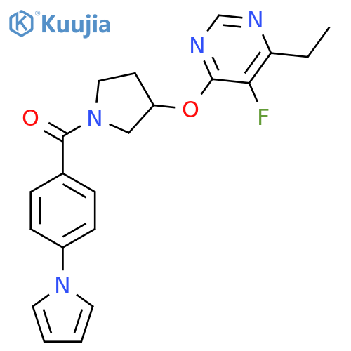 (4-(1H-pyrrol-1-yl)phenyl)(3-((6-ethyl-5-fluoropyrimidin-4-yl)oxy)pyrrolidin-1-yl)methanone structure