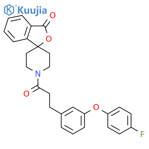 1'-{3-3-(4-fluorophenoxy)phenylpropanoyl}-3H-spiro2-benzofuran-1,4'-piperidine-3-one structure