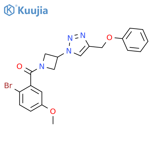 1-[1-(2-bromo-5-methoxybenzoyl)azetidin-3-yl]-4-(phenoxymethyl)-1H-1,2,3-triazole structure