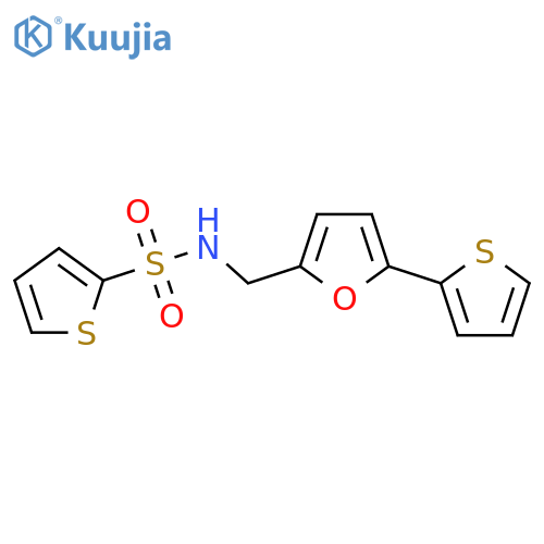 N-{5-(thiophen-2-yl)furan-2-ylmethyl}thiophene-2-sulfonamide structure