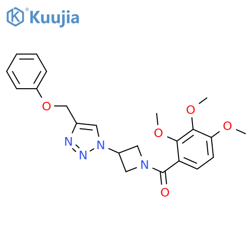 4-(phenoxymethyl)-1-1-(2,3,4-trimethoxybenzoyl)azetidin-3-yl-1H-1,2,3-triazole structure