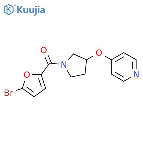 (5-bromofuran-2-yl)-(3-pyridin-4-yloxypyrrolidin-1-yl)methanone structure