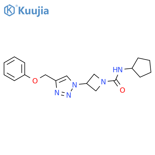 N-cyclopentyl-3-[4-(phenoxymethyl)-1H-1,2,3-triazol-1-yl]azetidine-1-carboxamide structure