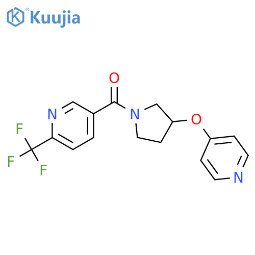 (3-pyridin-4-yloxypyrrolidin-1-yl)-[6-(trifluoromethyl)pyridin-3-yl]methanone structure