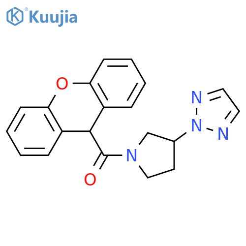 2-[1-(9H-xanthene-9-carbonyl)pyrrolidin-3-yl]-2H-1,2,3-triazole structure