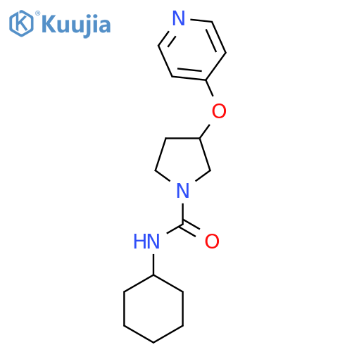 N-cyclohexyl-3-(pyridin-4-yloxy)pyrrolidine-1-carboxamide structure
