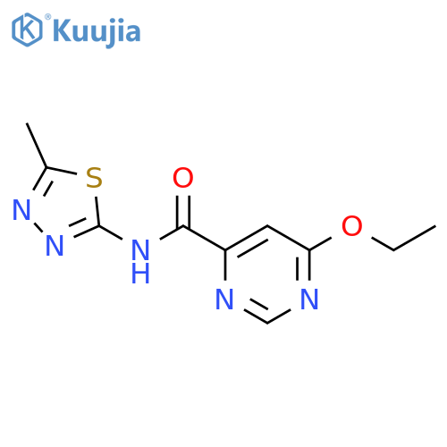 6-ethoxy-N-(5-methyl-1,3,4-thiadiazol-2-yl)pyrimidine-4-carboxamide structure