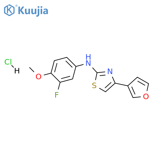 N-(3-fluoro-4-methoxyphenyl)-4-(furan-3-yl)-1,3-thiazol-2-amine:hydrochloride structure