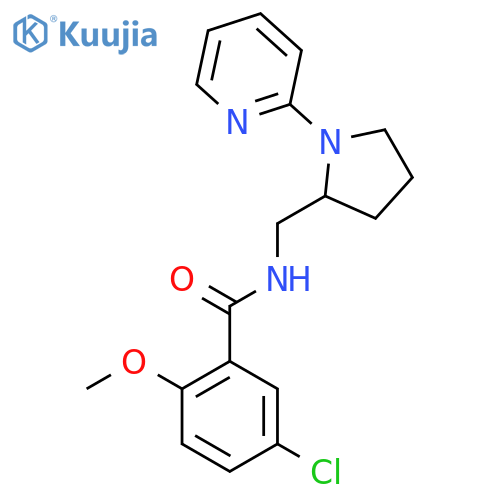 5-chloro-2-methoxy-N-{1-(pyridin-2-yl)pyrrolidin-2-ylmethyl}benzamide structure